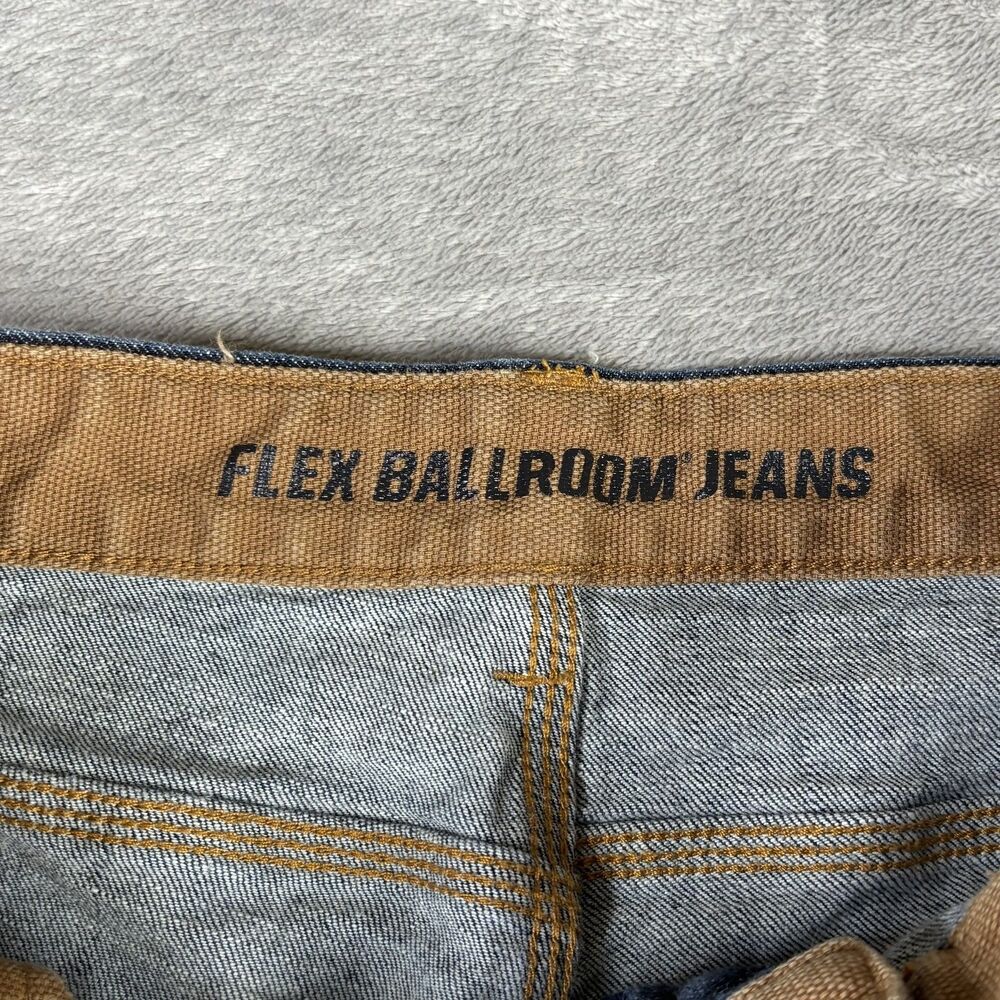 Duluth Trading Flex Ballroom Jeans Mens 38x27 Straight Fit Stretch Denim Pants - Picture 4 of 10